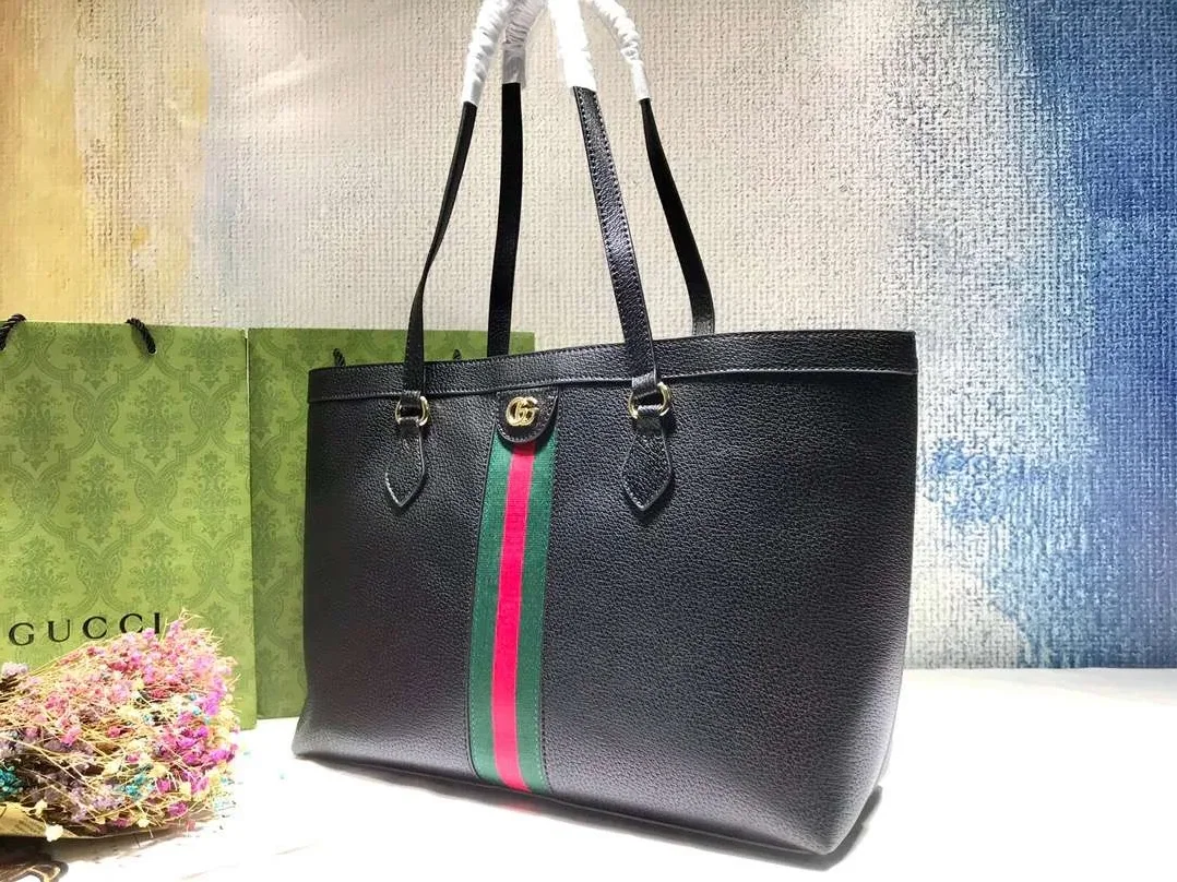 Gucci Ophidia Medium Tote Black / GG