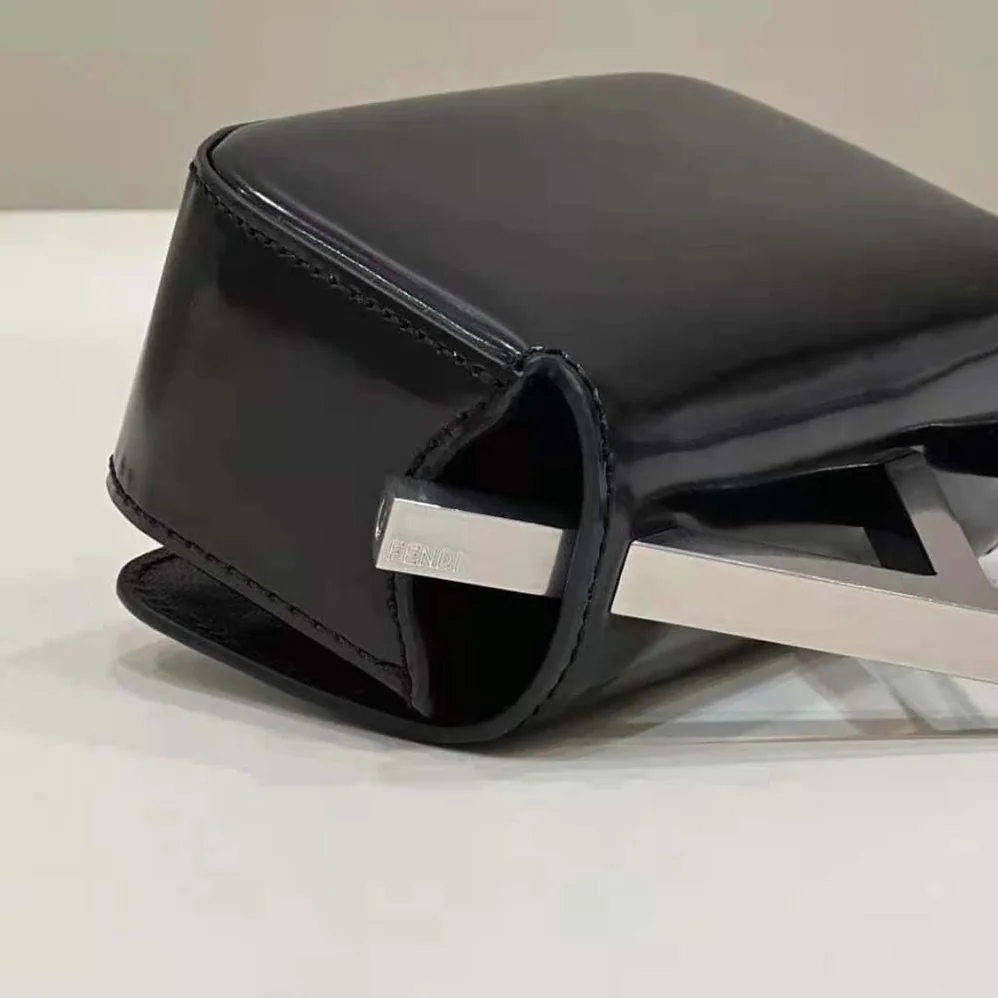 Fendi Nano Bag F Black Leather Mini for Women in Bag Fendi Nano Bag F Black Leather Mini for Women in Bag