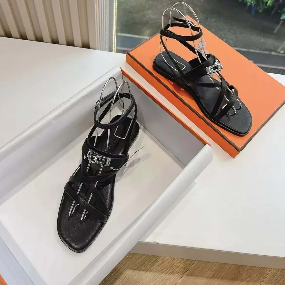 Hermes June Sandal in Calfskin-Black H242104Zv02360 for Women Hermes June Sandal in Calfskin-Black H242104Zv02360 for Women