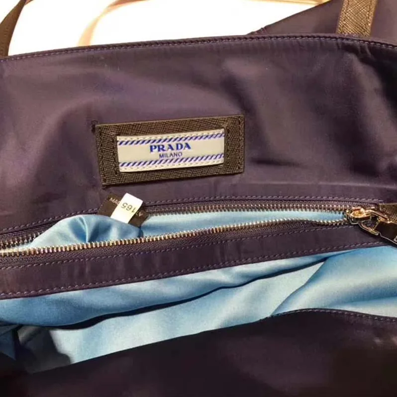 Prada Large Etiquette Nylon Bag for Women in Black Prada Large Etiquette Nylon Bag for Women in Black