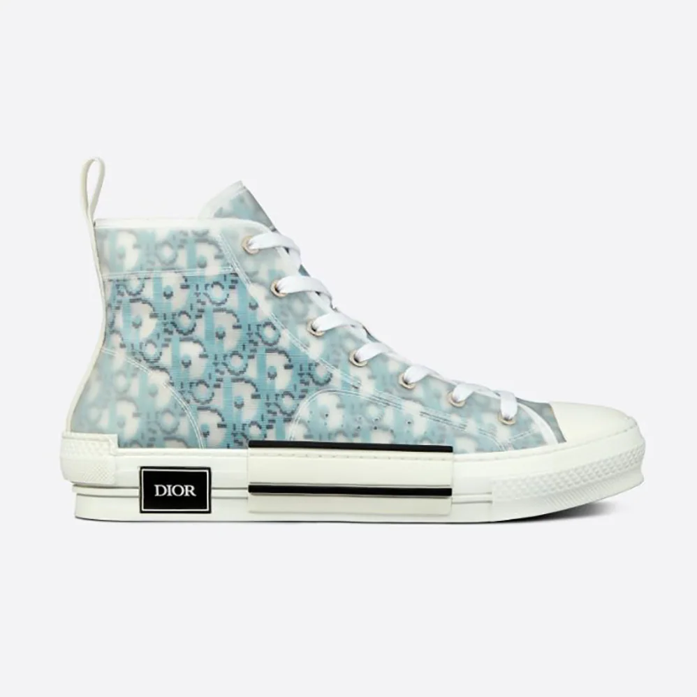 Dior B23 High-Top Sneaker Blue Dior Oblique Pixel Canvas for Men