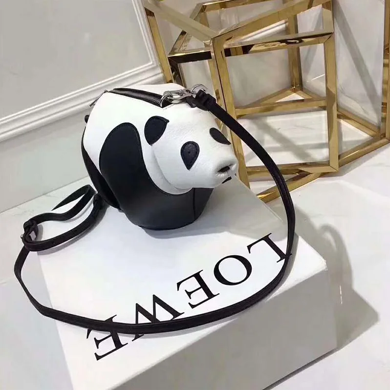 Loewe Panda Mini Bag Black White in Calfskin for Women Loewe Panda Mini Bag Black White in Calfskin for Women
