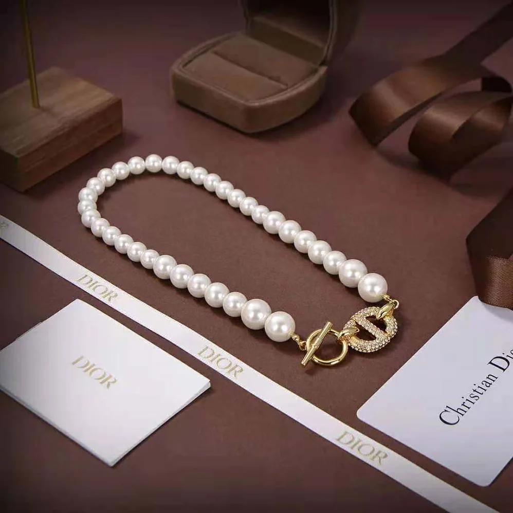 Dior CD Navy Choker Gold for Women in Finish Metal