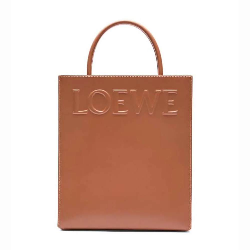 Loewe LOEWE Standard A4 Tote in Sleek Calfskin for Women in Tan Loewe LOEWE Standard A4 Tote in Sleek Calfskin for Women in Tan