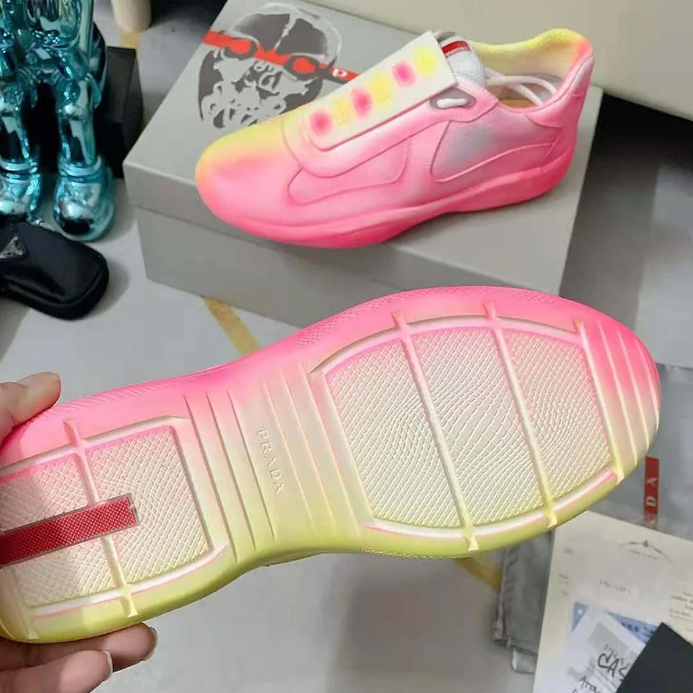 Prada Cass x Prada Americas Cup Rel3ase Sneakers for Unisex in Yellow