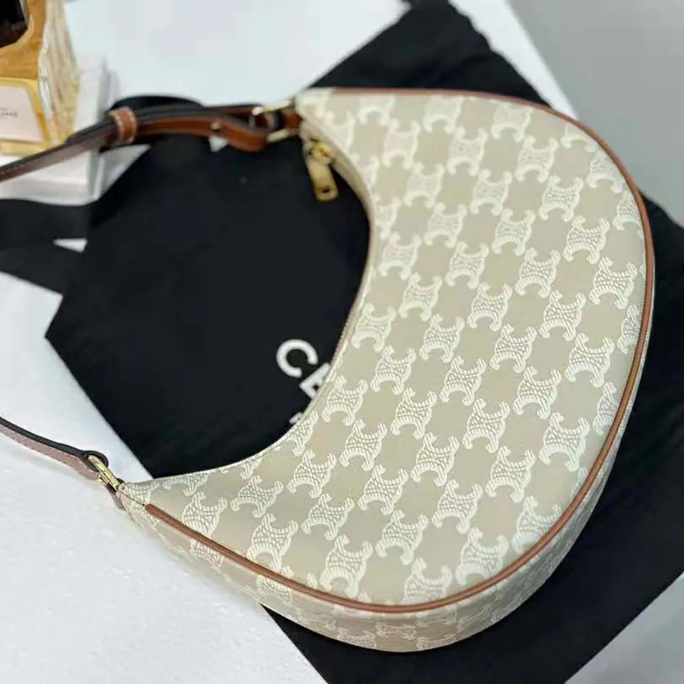 Celine Ava Bag in Triomphe Canvas and Calfskin for Women Celine Ava Bag in Triomphe Canvas and Calfskin for Women