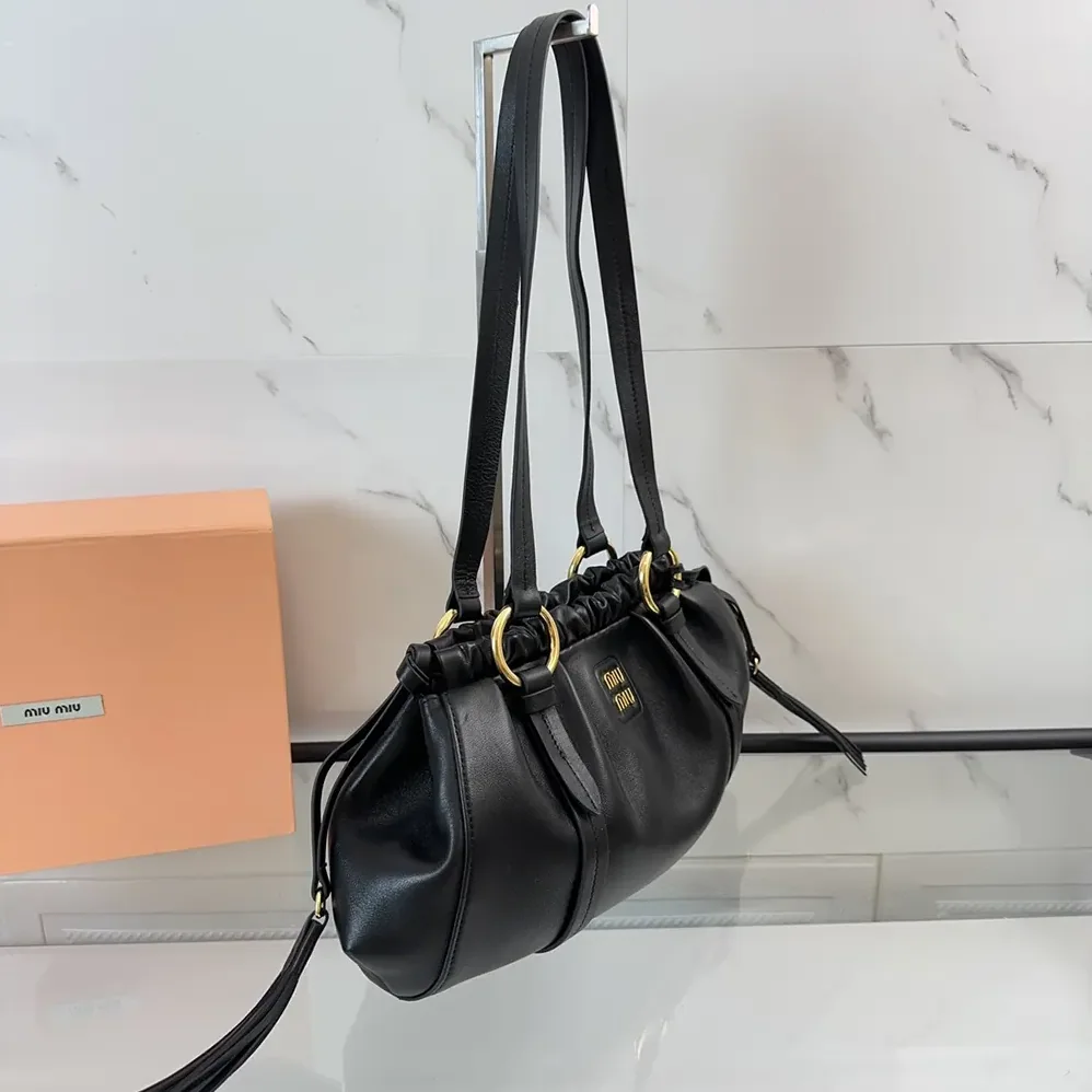 Miu Miu Joie Nappa Leather Bag for Women in Black