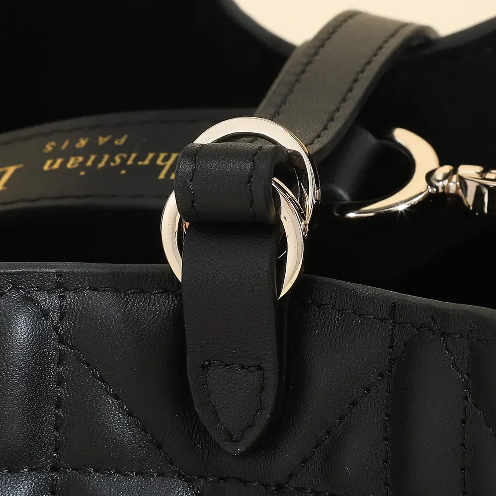 Dior Small Dior Toujours Bag Black Macrocannage Calfskin for Women