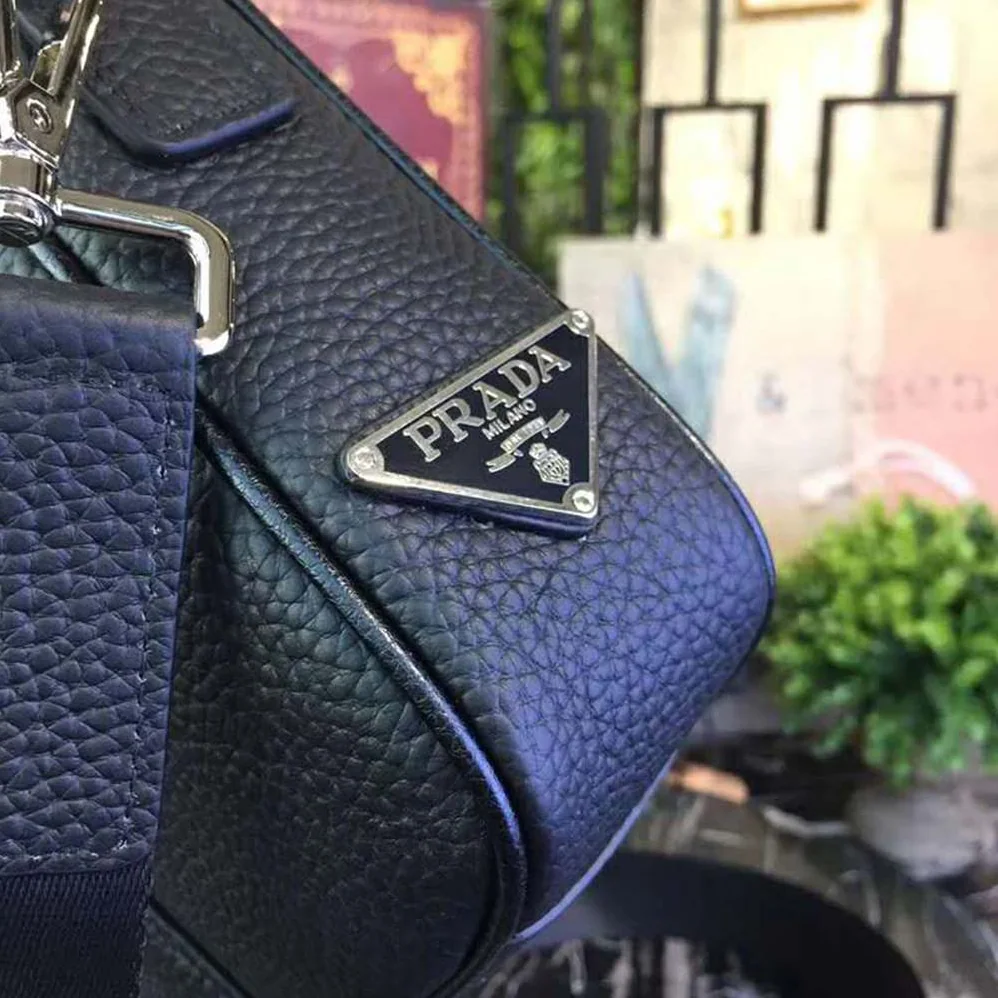 Prada Grained Calf Leather Briefcase Bag in Black for Men Prada Grained Calf Leather Briefcase Bag in Black for Men