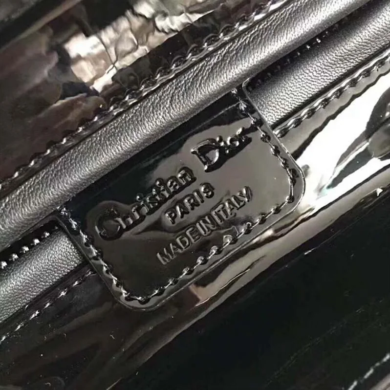 Dior Lady Dior Bag in Bright Patent Calfskin in Black Dior Lady Dior Bag in Bright Patent Calfskin in Black