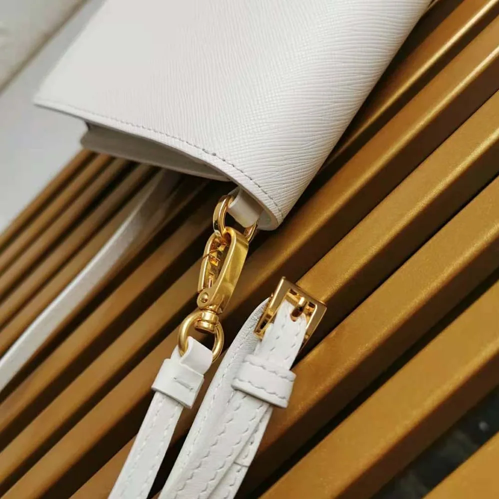 Prada Ladies Saffiano Leather Mini Bag in White