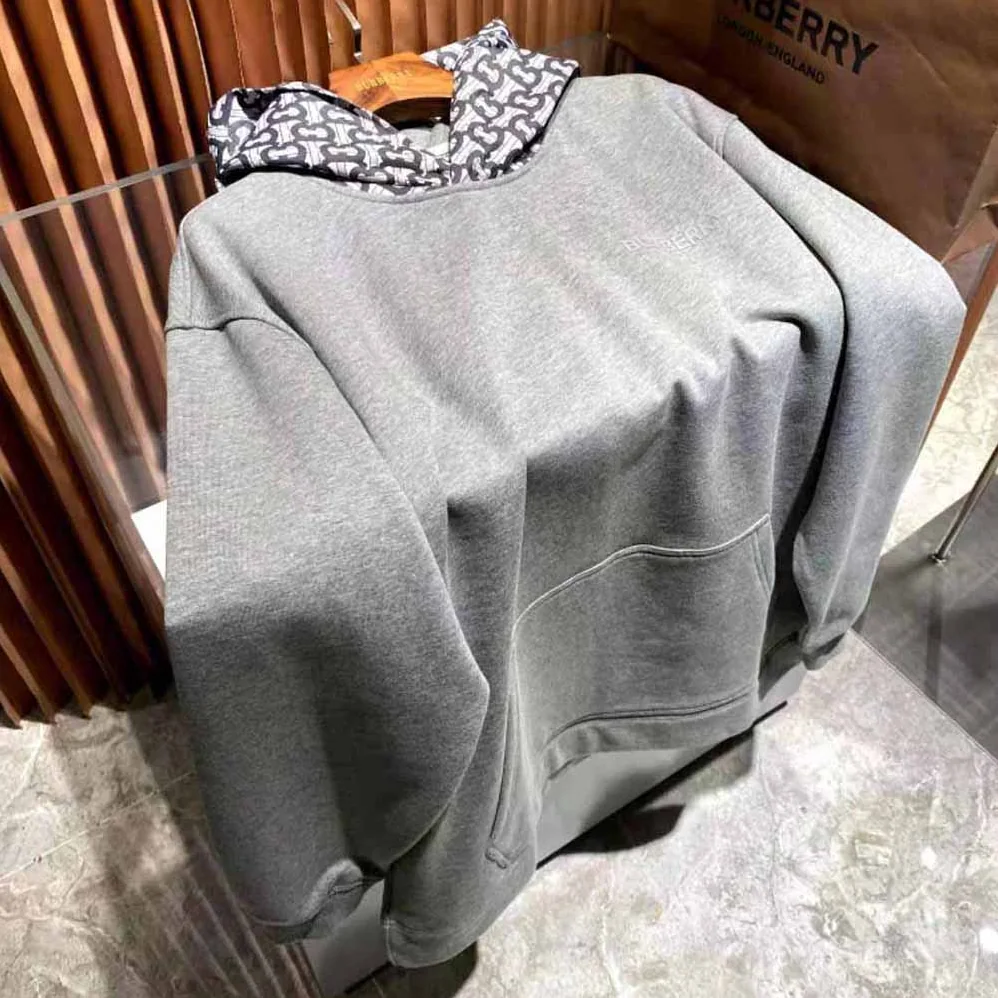 Burberry Monogram Print Cotton Oversized Hoodie for Women
