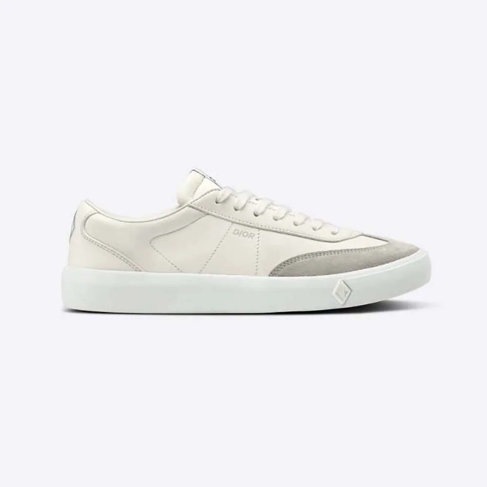 Dior B101 Sneaker Cream Smooth Calfskin and Greige Nubuck for Men Dior B101 Sneaker Cream Smooth Calfskin and Greige Nubuck for Men