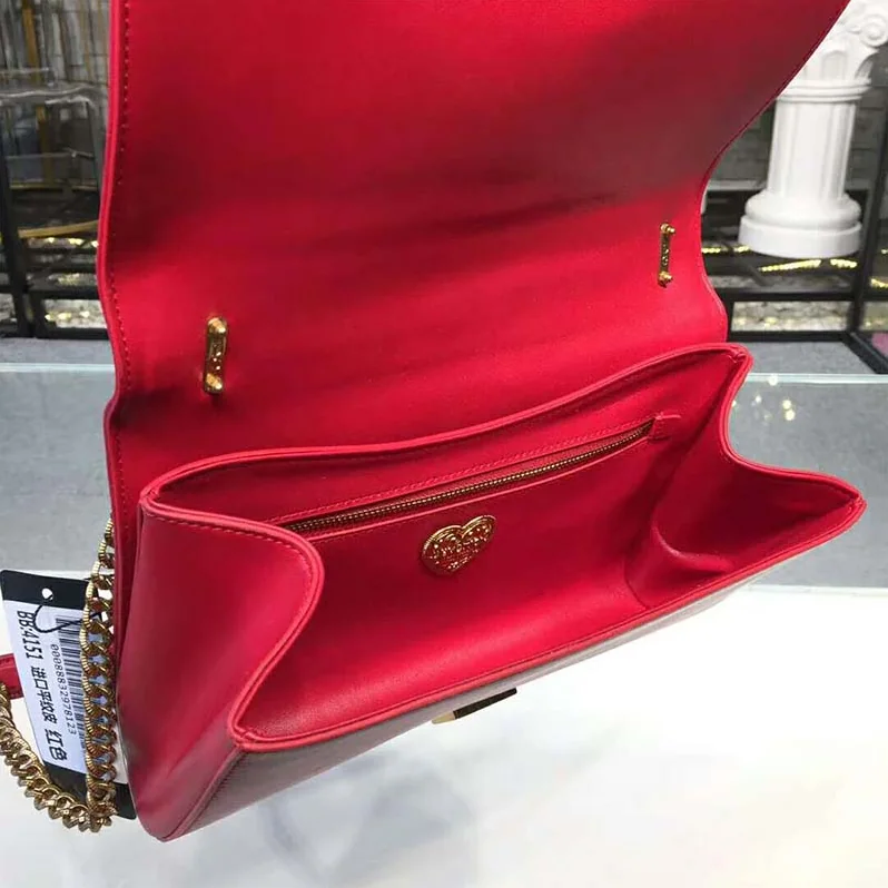 Dolce Gabbana D&G Medium Devotion Bag Quilted Nappa Leather for Women in Red