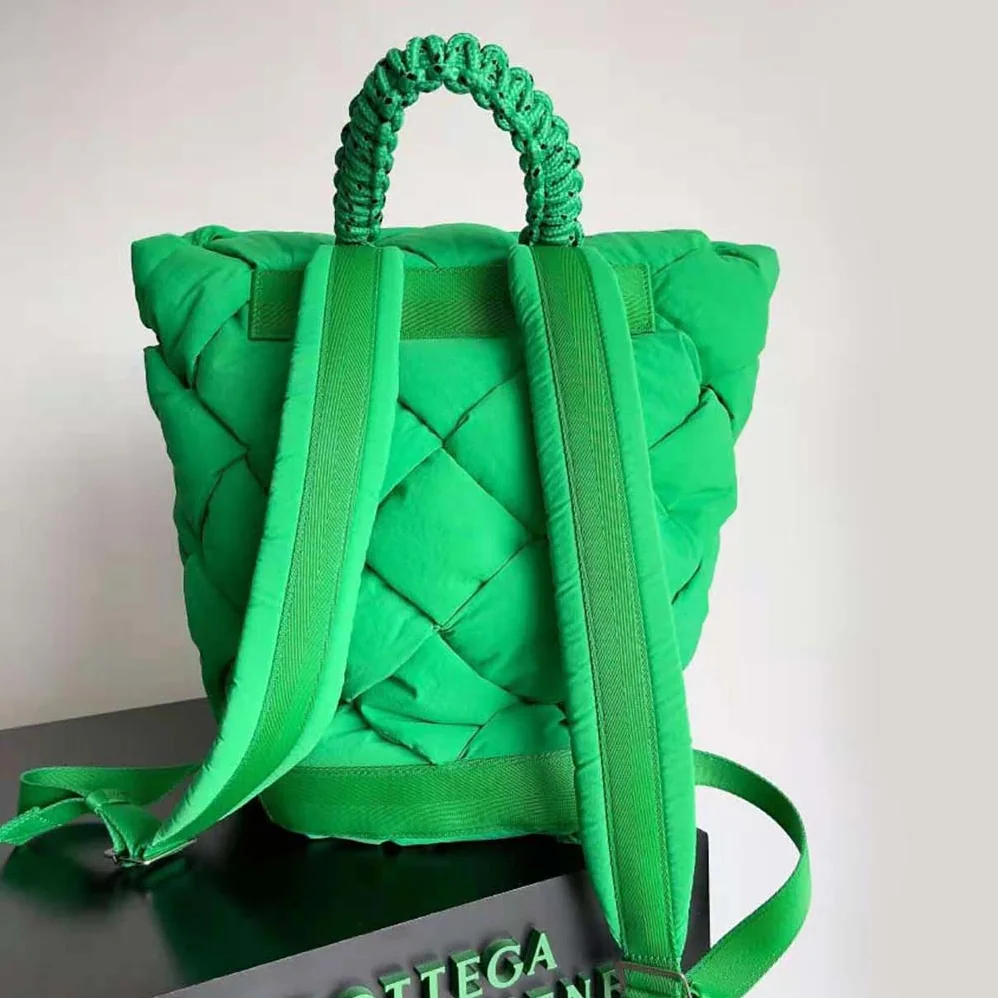 Bottega Veneta Padded Tech Cassette Backpack for Men in Green