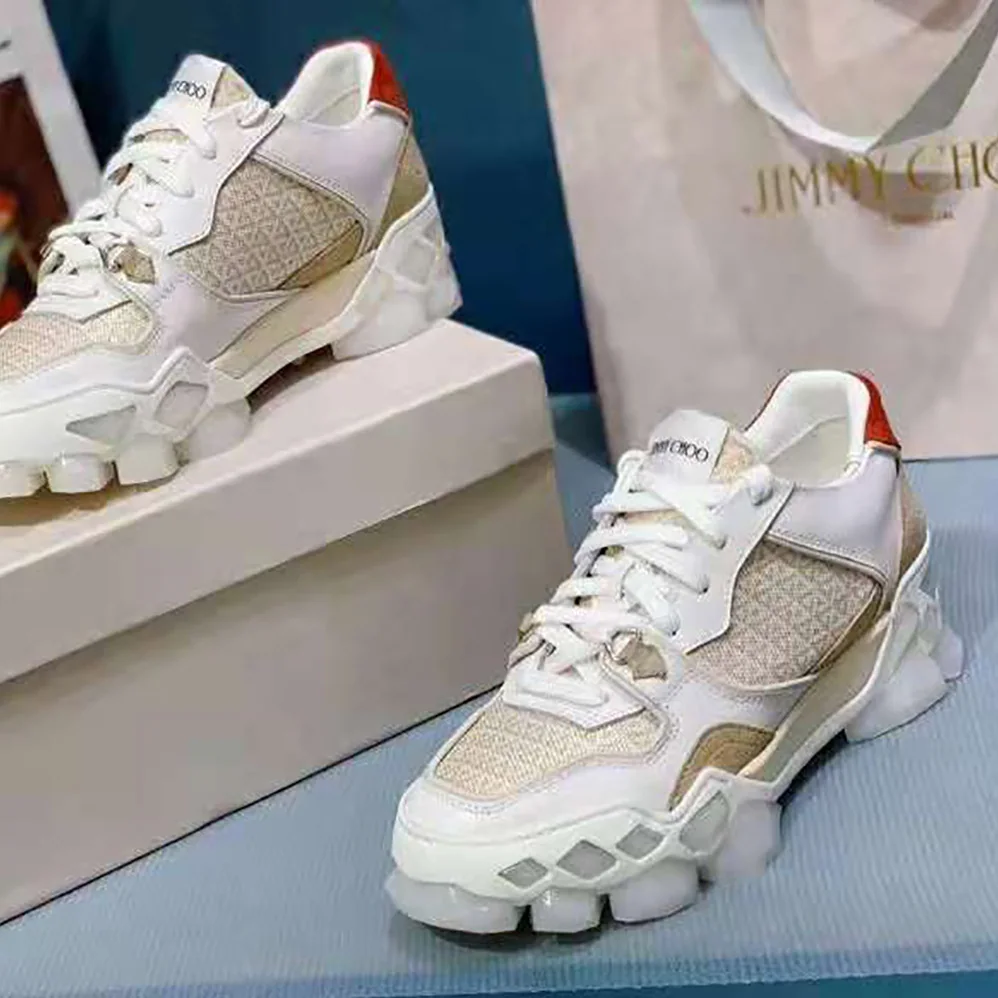Jimmy Choo Diamond X Trainer/F Low-Top Trainers for Women in White Jimmy Choo Diamond X Trainer/F Low-Top Trainers for Women in White