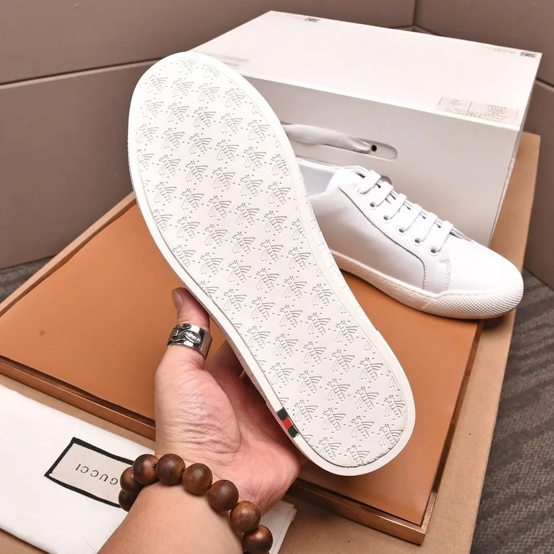 Gucci GG Sneaker With Web White And Beige for Men