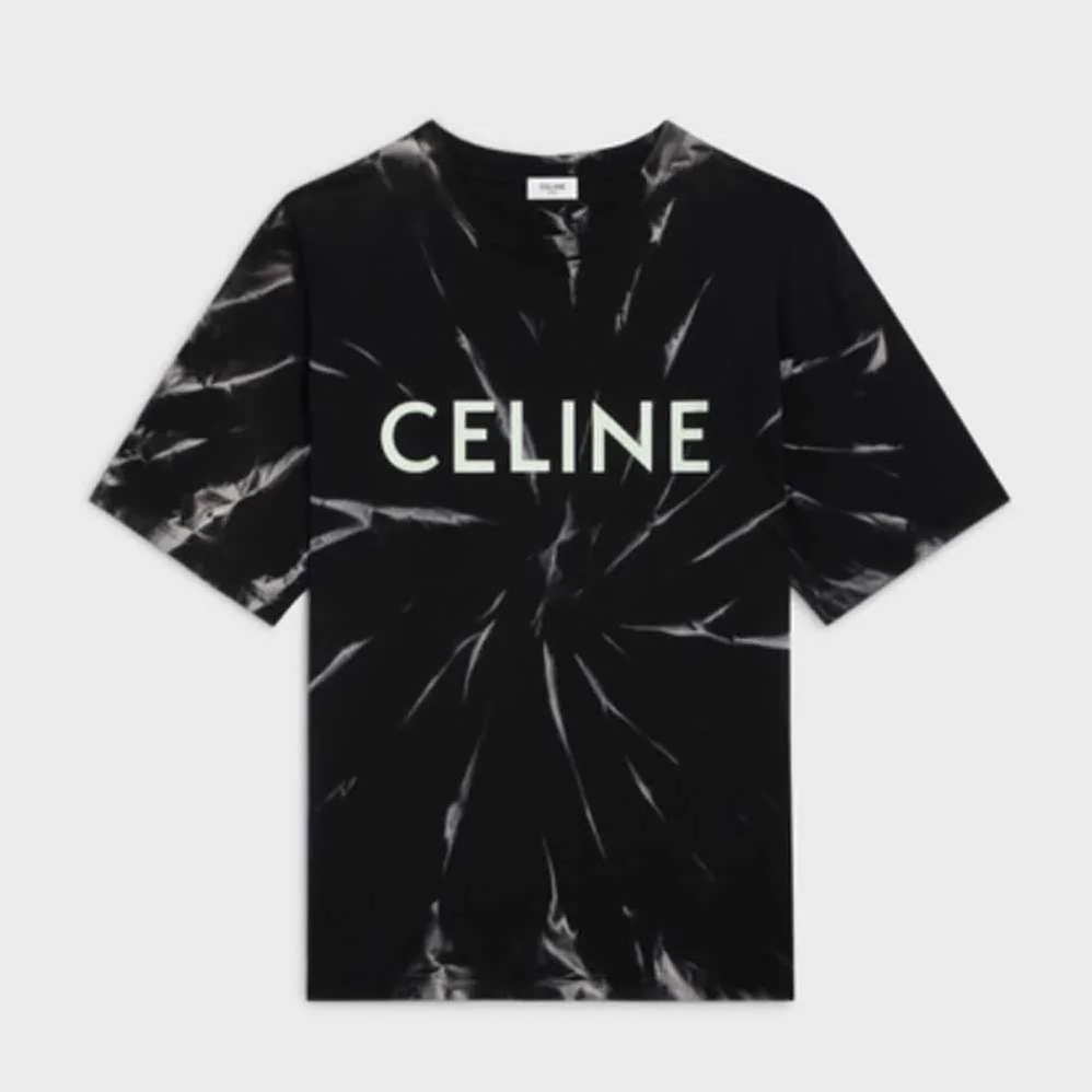 Celine Loose T-shirt in Cotton Jersey for Women in Black Celine Loose T-shirt in Cotton Jersey for Women in Black