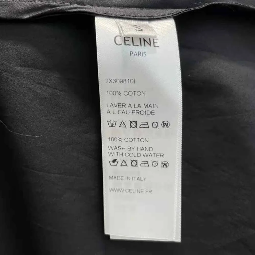 Celine Safari Dress in Cotton Poplin for Women in Black