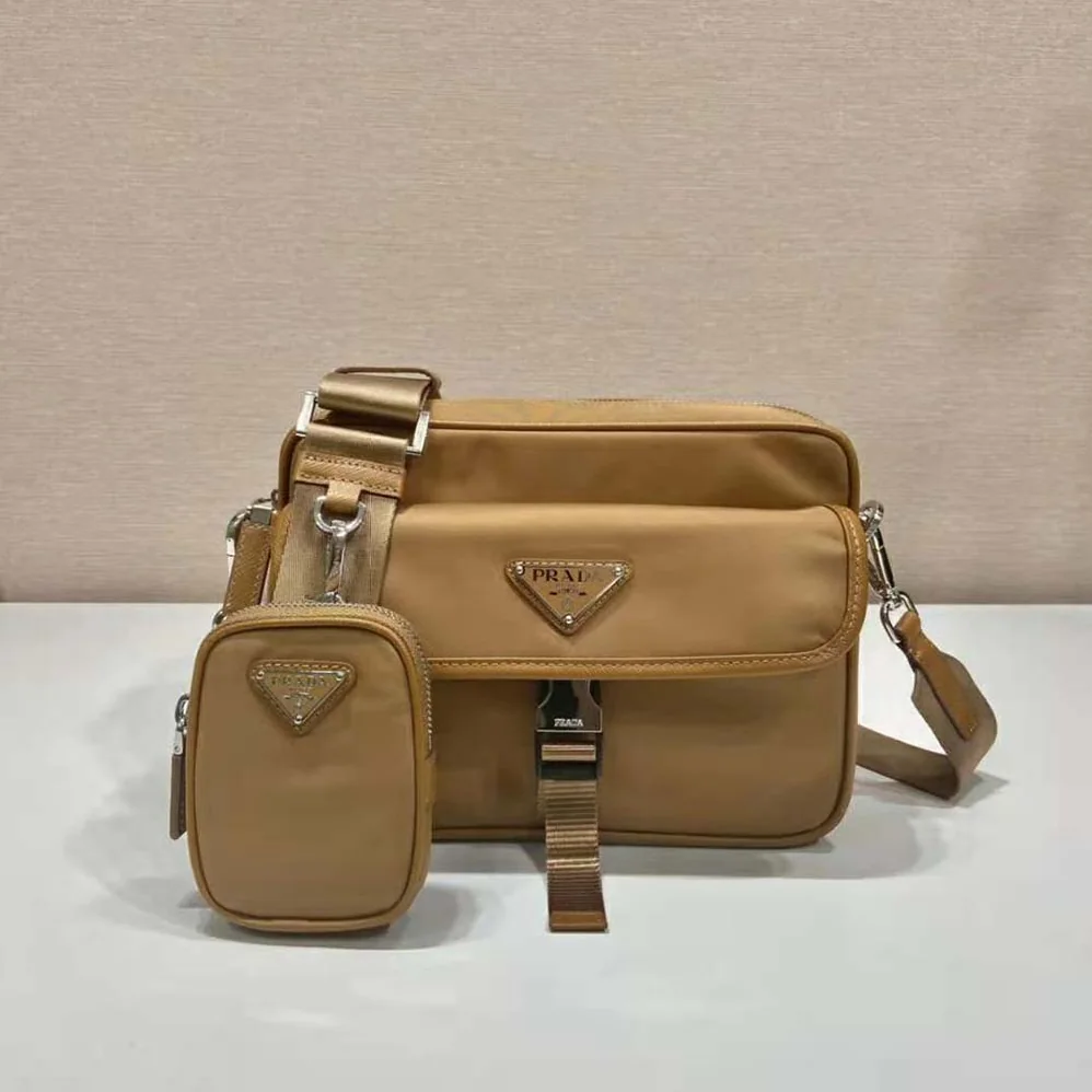 Prada Re-Nylon and Saffiano Leather Shoulder Bag for Men