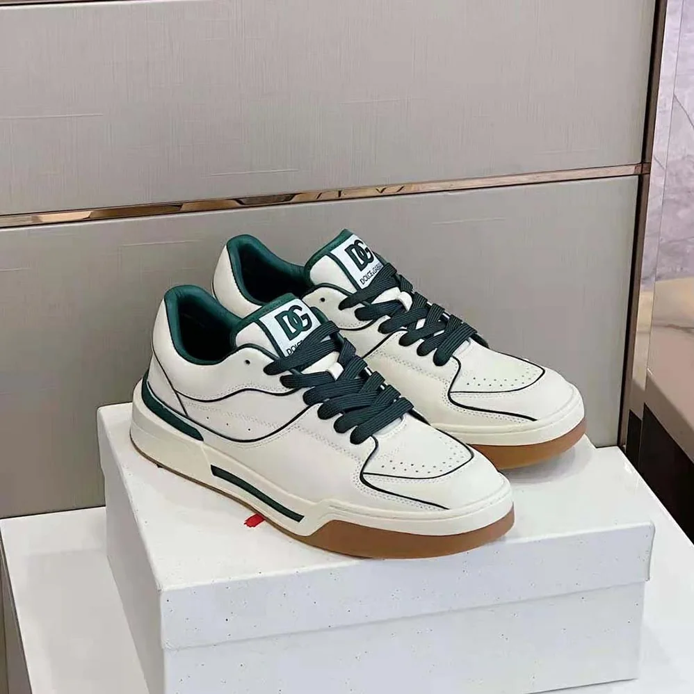 Dolce Gabbana D&G Calfskin Nappa New Roma Sneakers for Unisex in Green