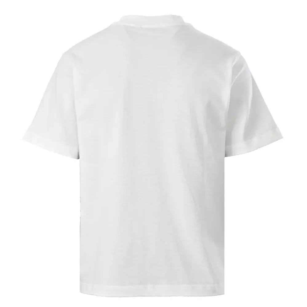 Burberry Check Flag Cotton T-shirt for Men in White Burberry Check Flag Cotton T-shirt for Men in White