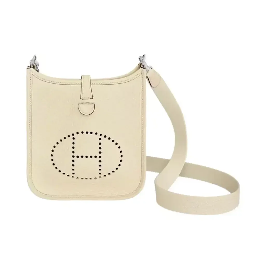Hermes Evelyne 16 Amazone in Clemence Leather for Women in White/Silver