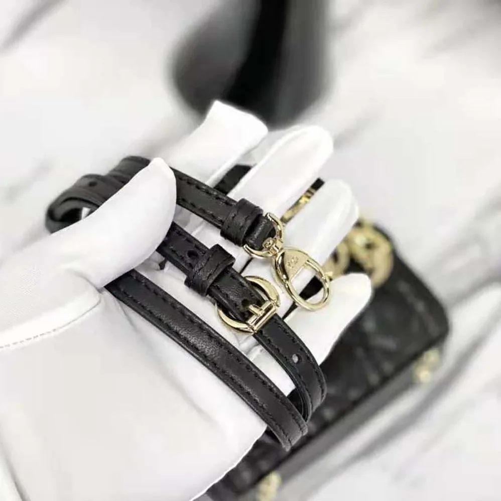 Dior Micro Lady Dior Bag Black Cannage Lambskin for Women Dior Micro Lady Dior Bag Black Cannage Lambskin for Women