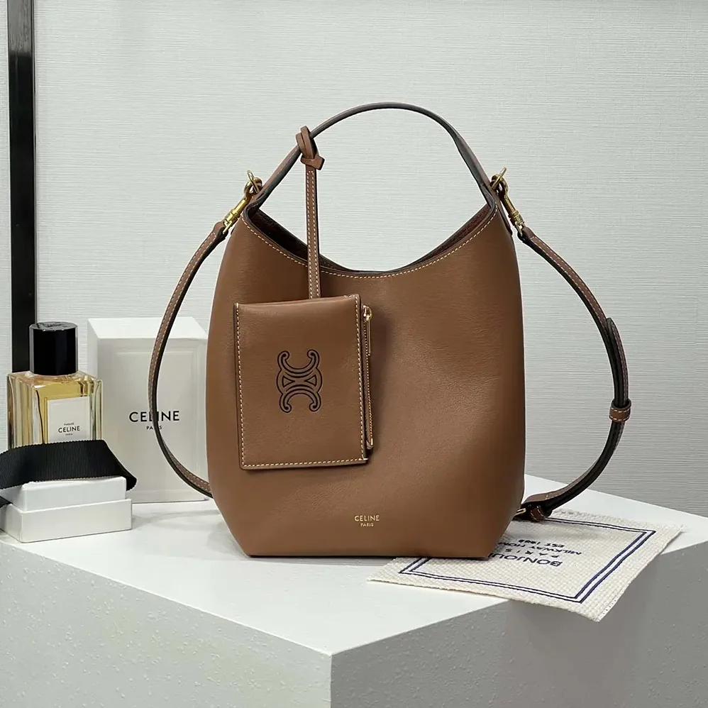 Celine Small Hobo in Supple Smooth Calfskin for Women in Tan Celine Small Hobo in Supple Smooth Calfskin for Women in Tan