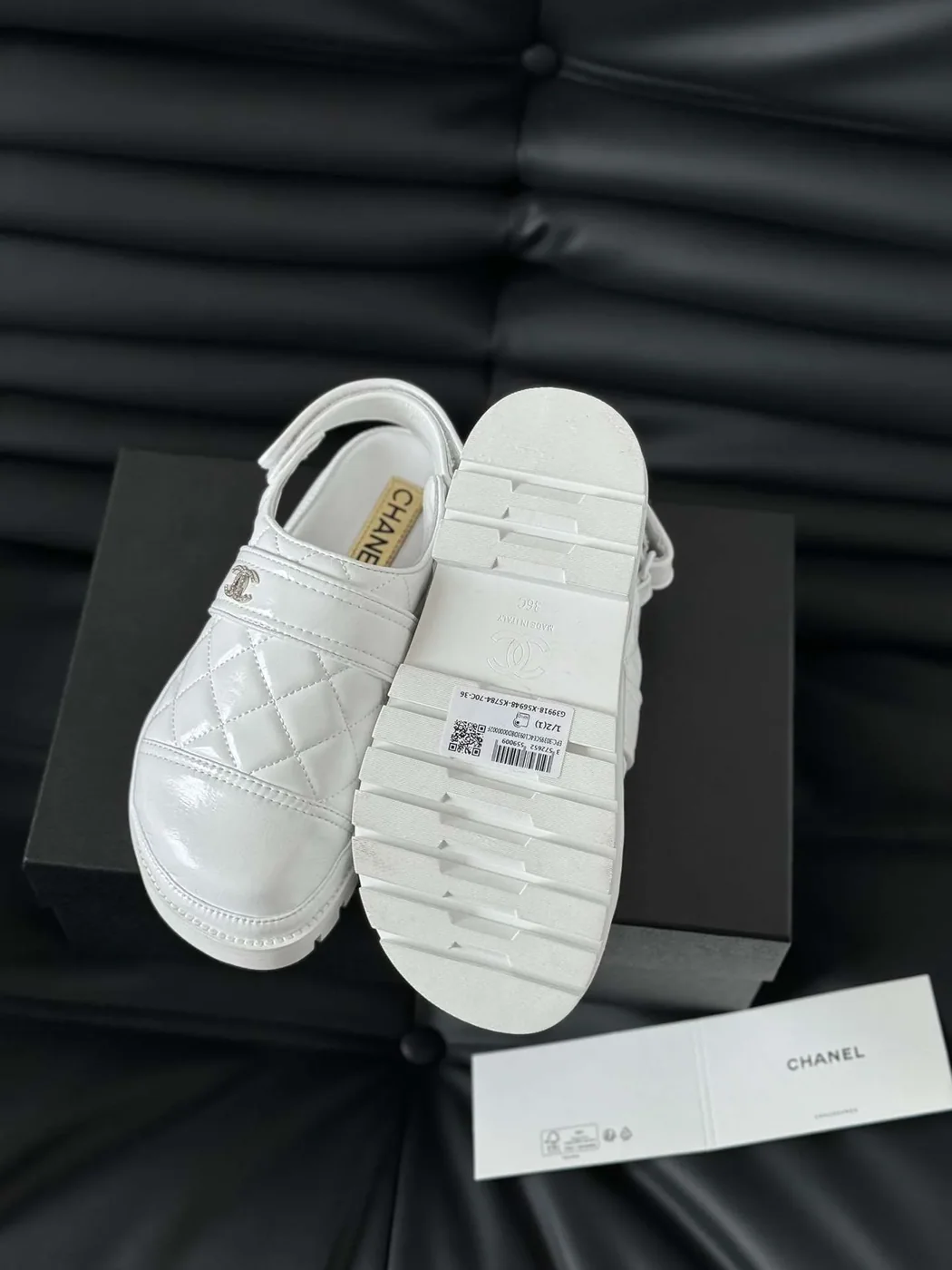 Chanel Velcro Sandal White Chanel Velcro Sandal White
