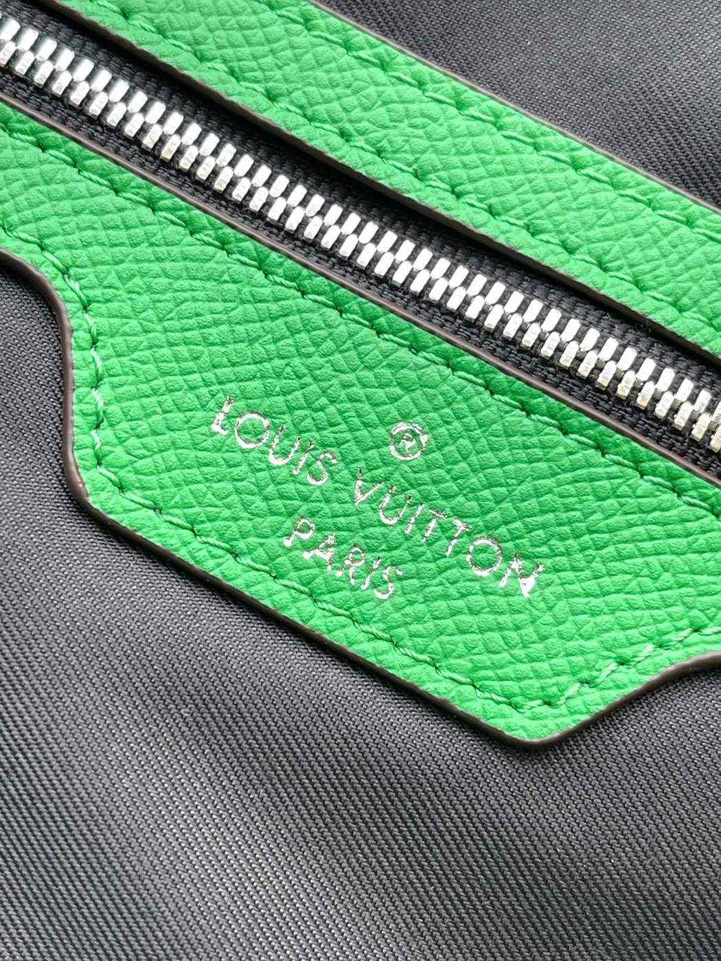 Louis Vuitton Keepall Bandouliere 45 Travel Bag in Green Silver Hardware