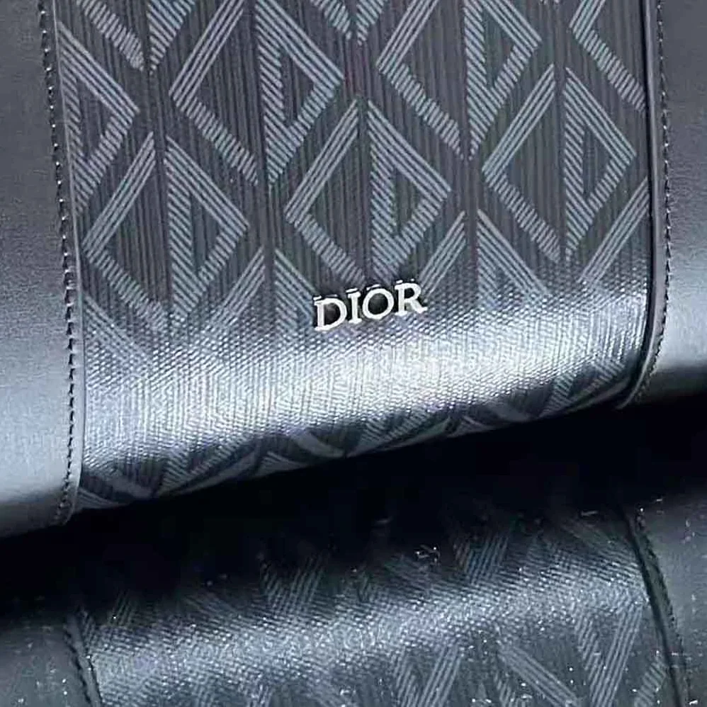 Dior Lingot 50 Duffle Bag Black CD Diamond Canvas for Men Dior Lingot 50 Duffle Bag Black CD Diamond Canvas for Men