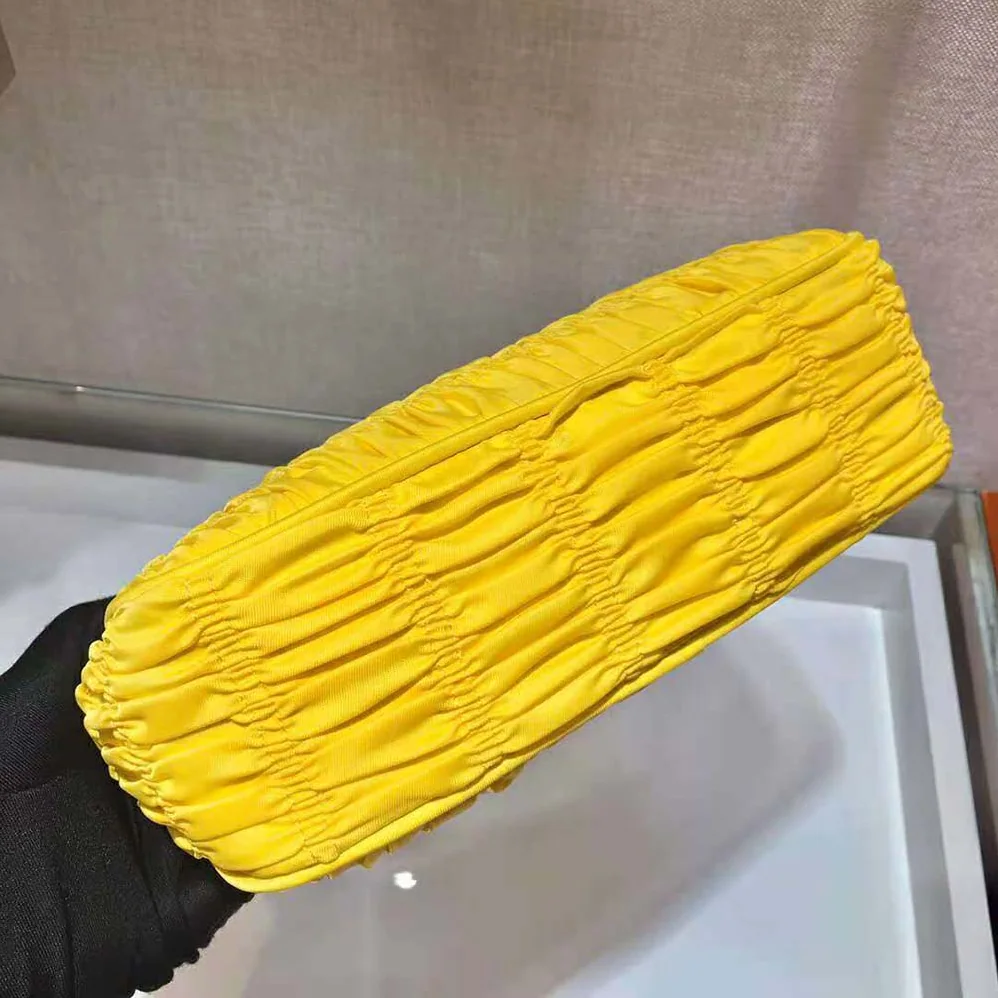 Prada Nylon and Saffiano Leather Mini Bag for Women in Yellow