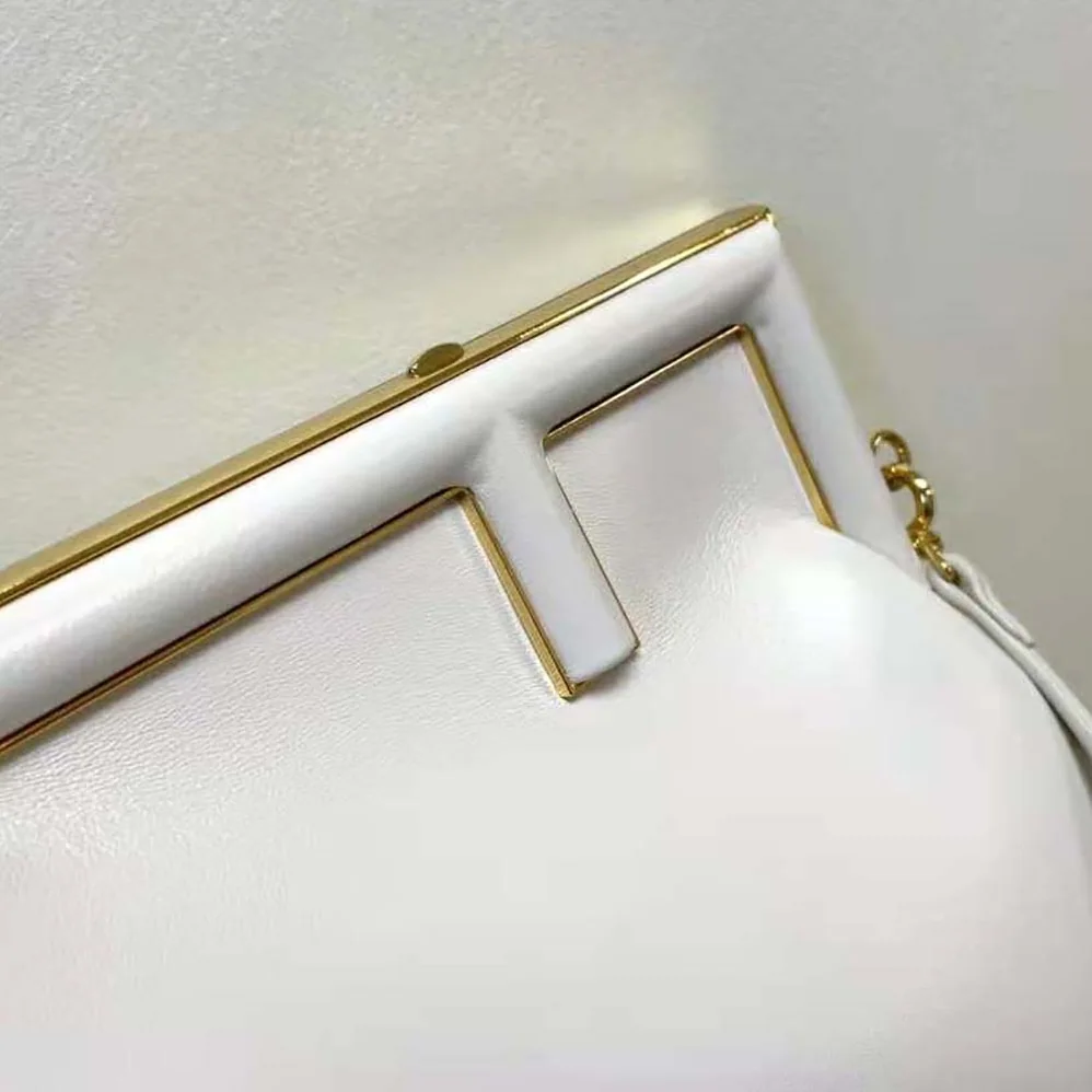 Fendi First Small White Leather Bag for Women