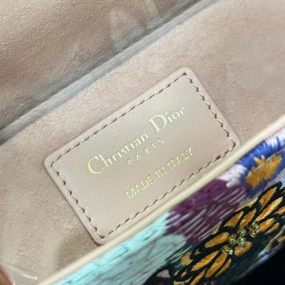 Dior Medium Lady D-joy Bag Beige Multicolor Brocart Embroidery for Women Dior Medium Lady D-joy Bag Beige Multicolor Brocart Embroidery for Women