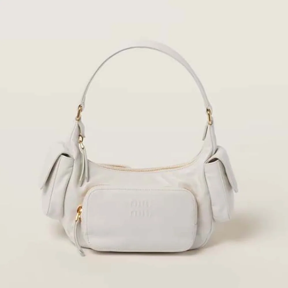 Miu Miu Nappa Leather Pocket Bag for Women in White