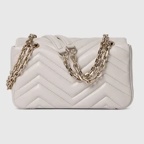 Gucci Marmont Small Shoulder Bag in Light Grey Gold Hardware Gucci Marmont Small Shoulder Bag in Light Grey Gold Hardware