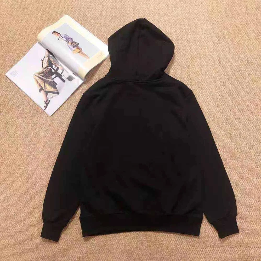 Dior Peter Doig Hooded Sweatshirt Black Cotton Fleece for Men