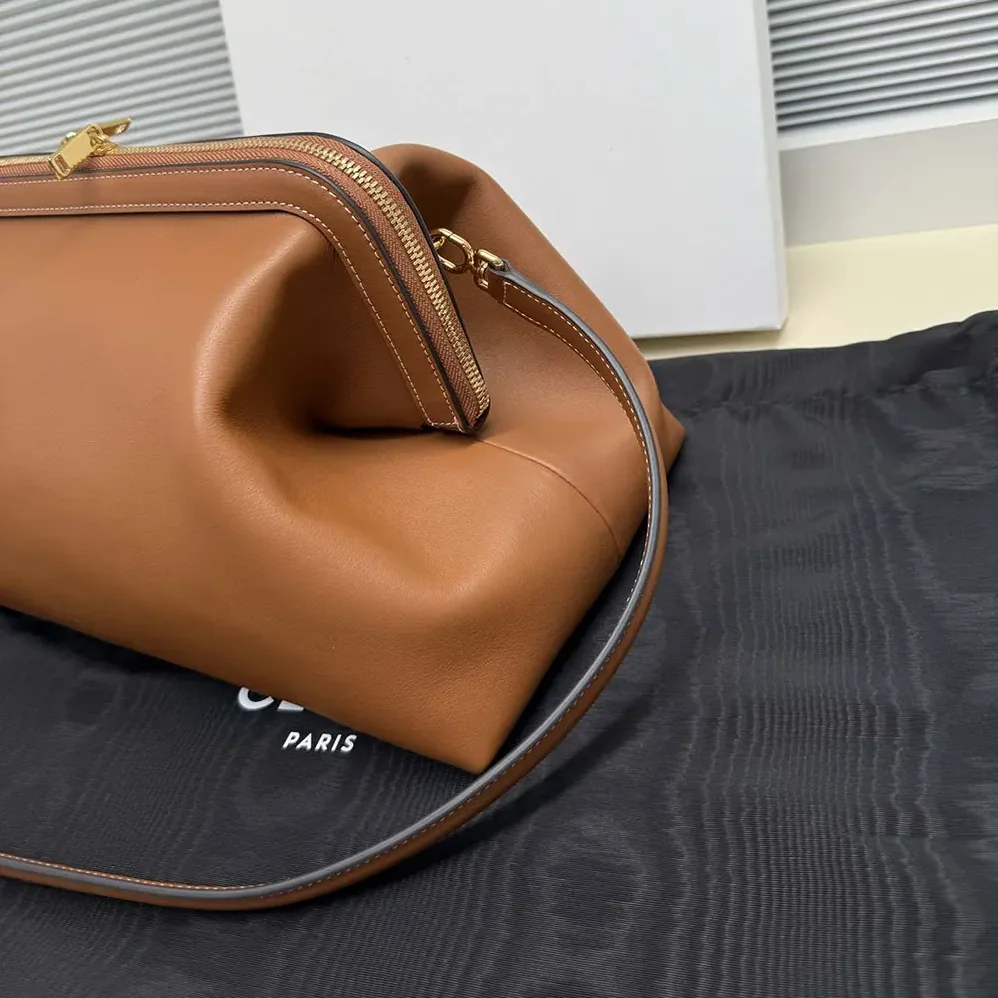 Celine Doctor'S Pouch in Supple Natural Calfskin for Women in Brown