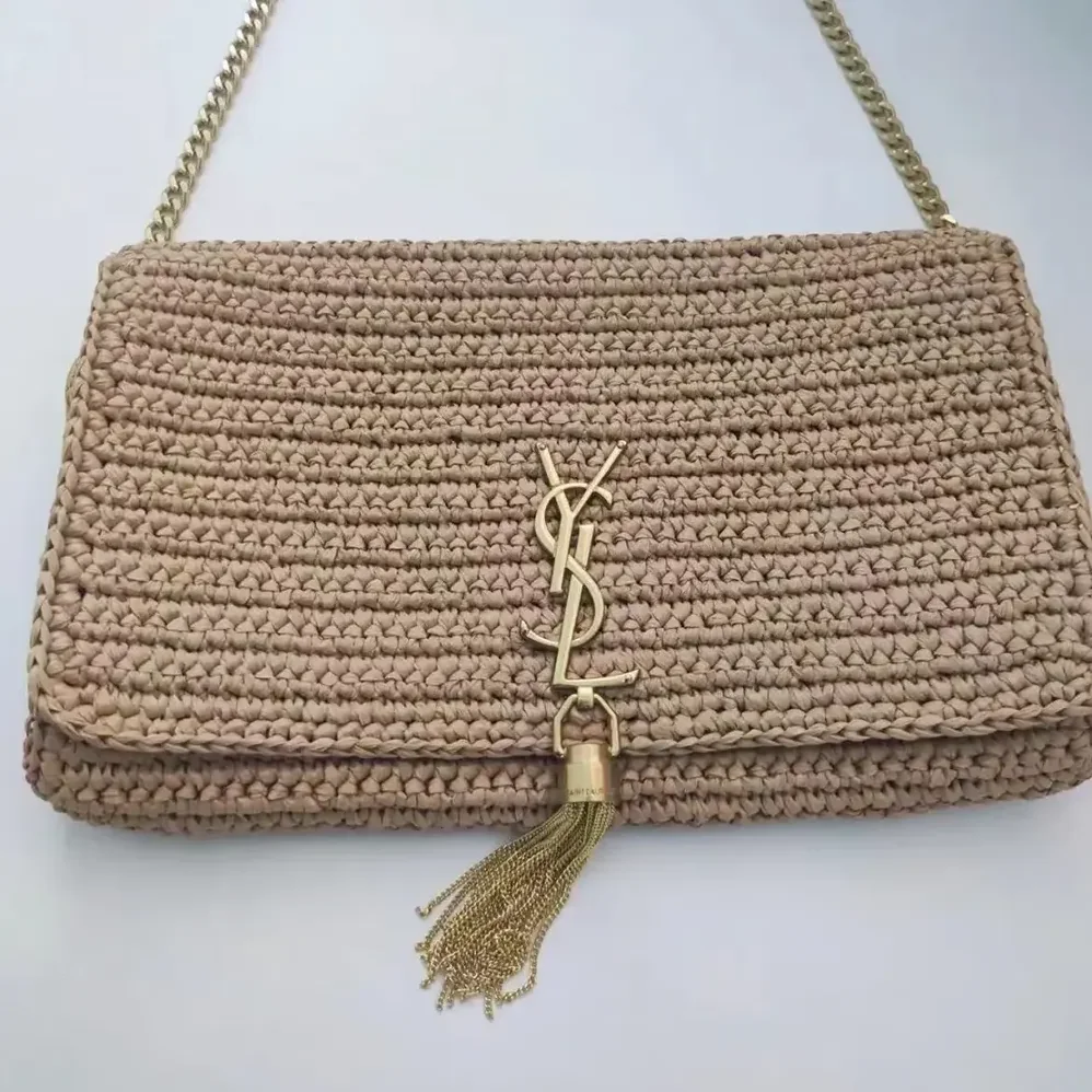 Saint Laurent YSL Kate 99 Tassel in Raffia for Women Saint Laurent YSL Kate 99 Tassel in Raffia for Women