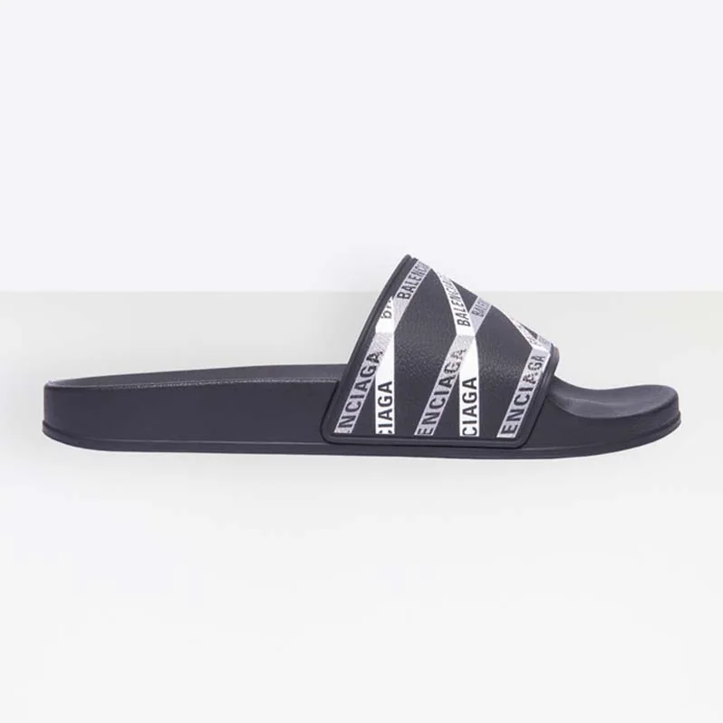 Balenciaga Monogram Pool Slide Sandals Pool Slide in Rubber for Men