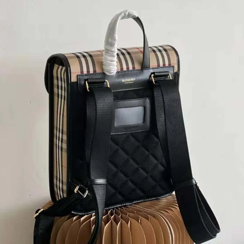Burberry Vintage Check Nylon Satchel for Women in Brown