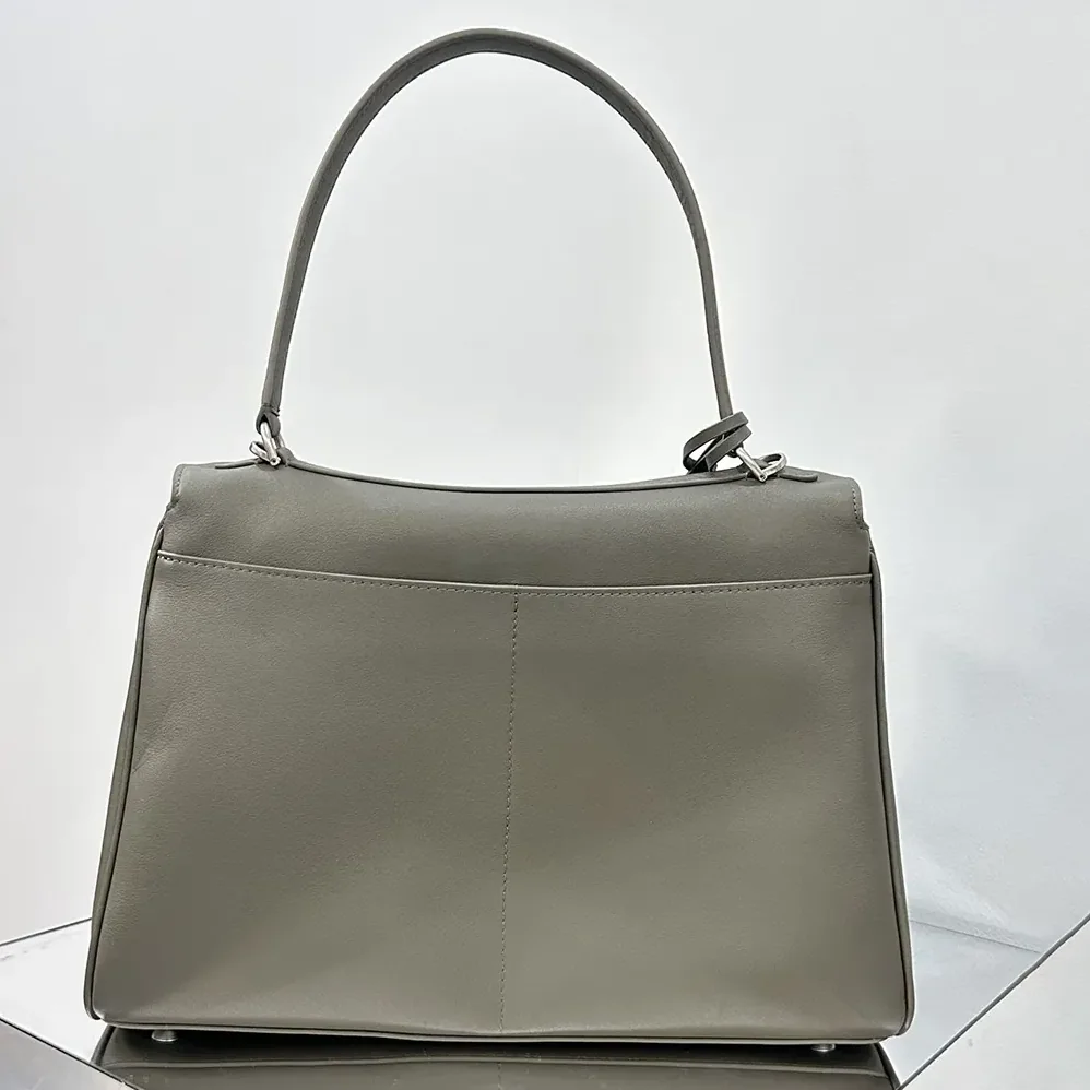 Balenciaga Rodeo Handbag Medium In Khaki Smooth Calfskin Aged for Women in Silver Hardware Balenciaga Rodeo Handbag Medium In Khaki Smooth Calfskin Aged for Women in Silver Hardware