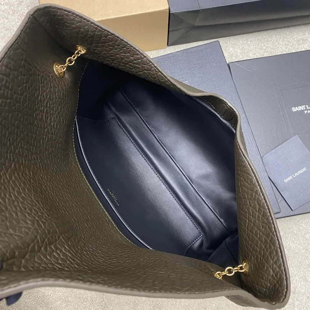 Saint Laurent YSL Cassandre XXL Envelope Pouch On Chain In Lambskin Dark Green 35cm for Women Saint Laurent YSL Cassandre XXL Envelope Pouch On Chain In Lambskin Dark Green 35cm for Women