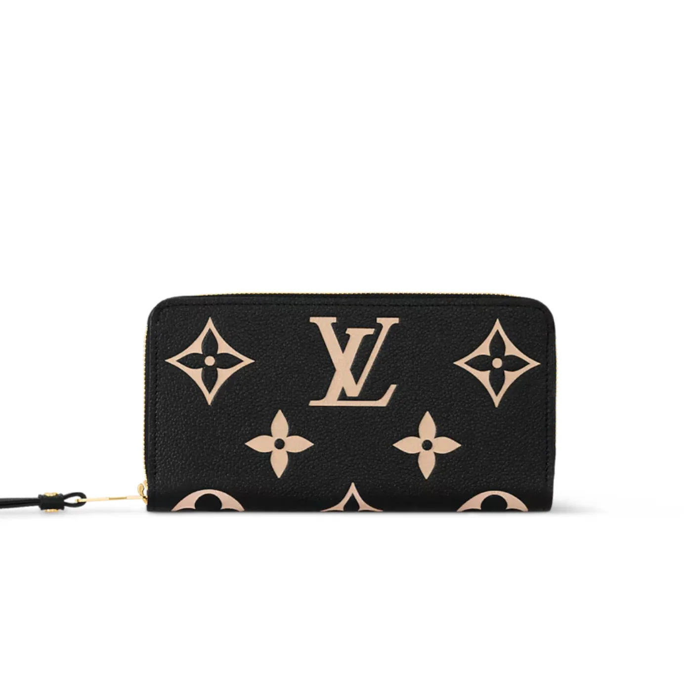 Louis Vuitton Zippy Wallet Monogram Empreinte Black in Beige / Louis Vuitton Zippy Wallet Monogram Empreinte Black in Beige /