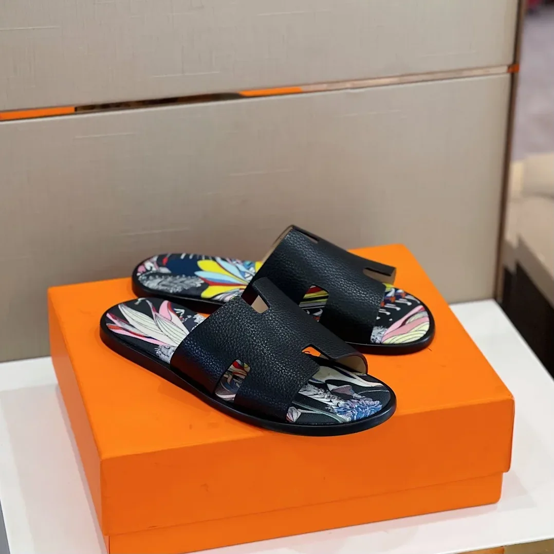 Hermes Izmir Sandals Black in Multicolor Hermes Izmir Sandals Black in Multicolor