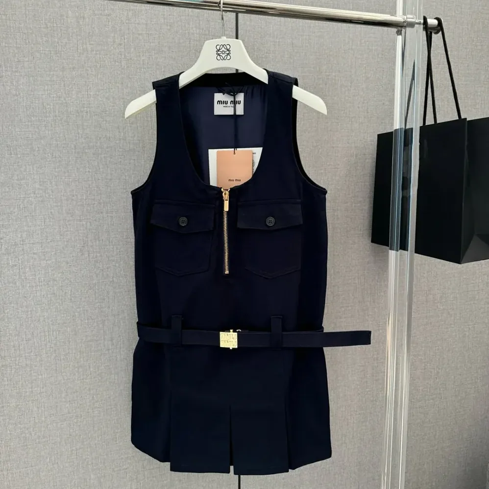 Miu Miu Chino Dress MF5411_1UPX_F0008_S_OOO for Women Miu Miu Chino Dress MF5411_1UPX_F0008_S_OOO for Women