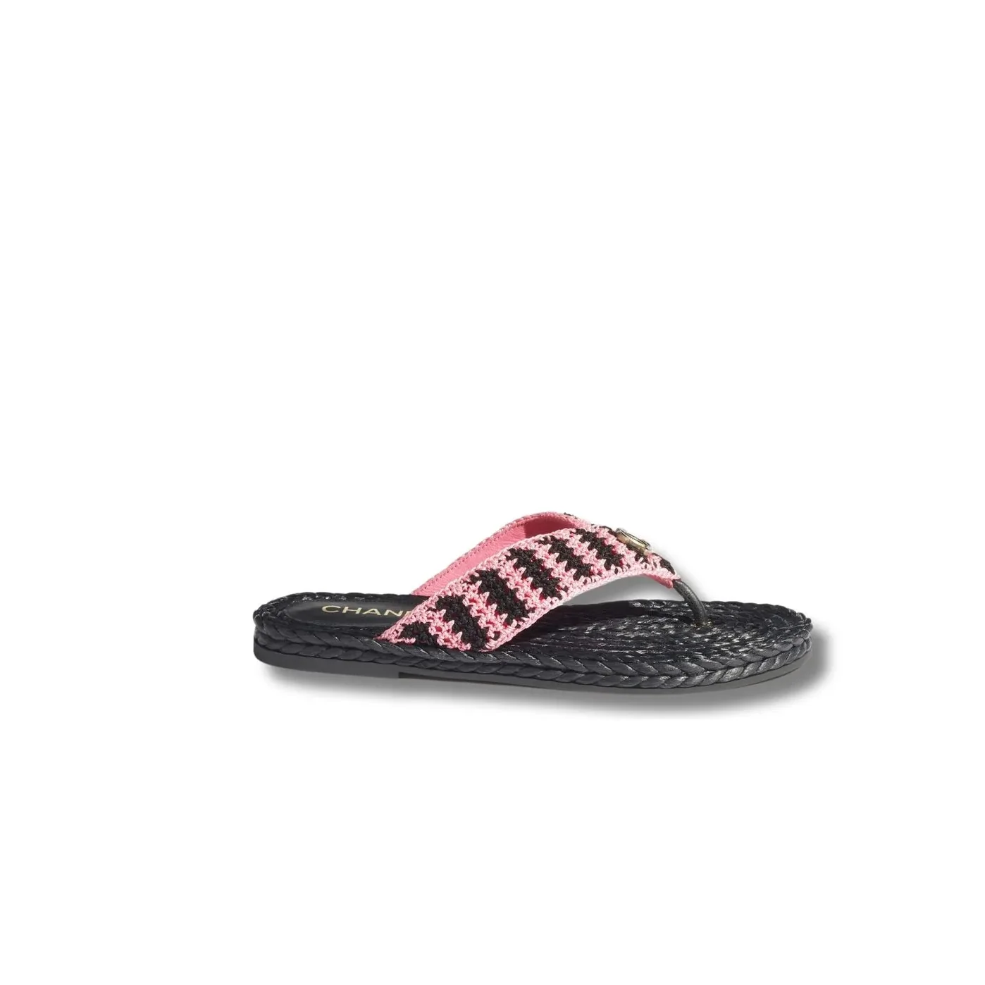 Chanel Flip in Flops Black And Pink