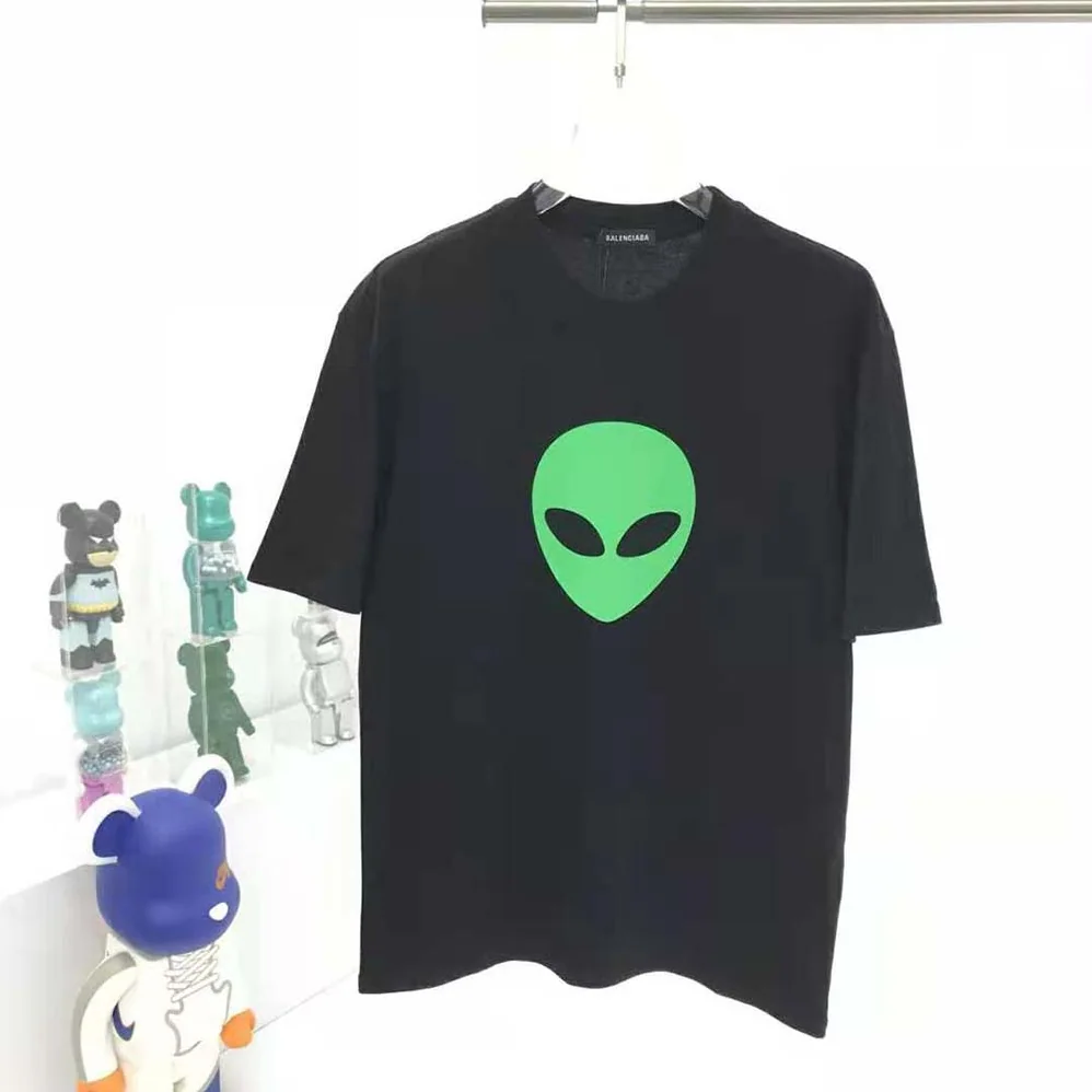 Balenciaga Alien Medium Fit T-shirt in White Vintage Jersey for Women
