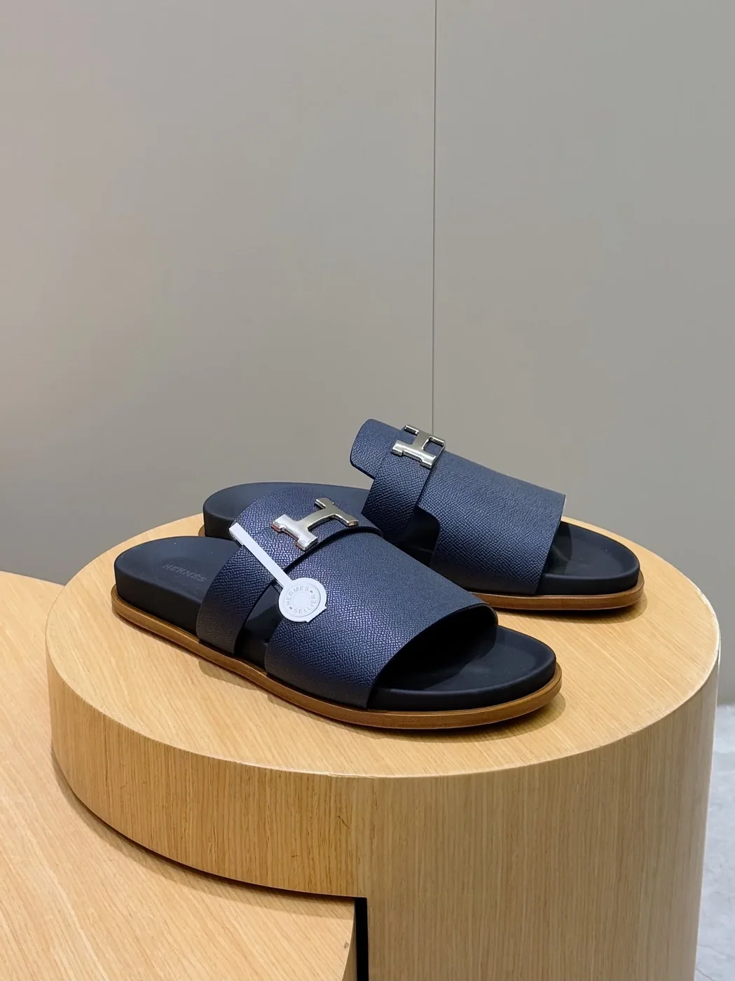 Hermes Jaures Sandals Navy Blue Hermes Jaures Sandals Navy Blue